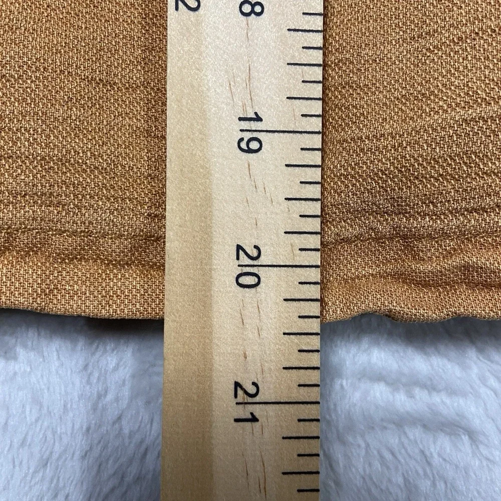 Christian Siriano NY Linen Blend Jacket Snap Closure Orange Women's M Minimal - Picture 5 of 6